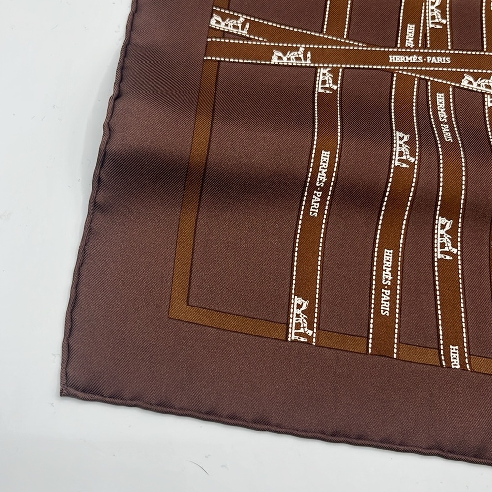 Hermes Ribbon Scarf and Box 16.5” x 16.5” - Picture 6 of 12